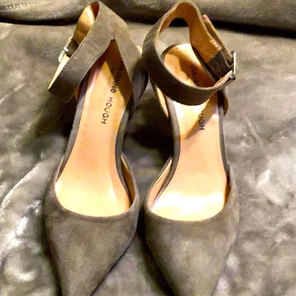 Grey Ramera slingback pumps